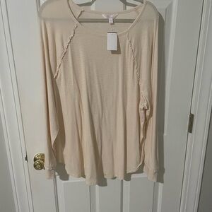 Lauren Conrad nwt cream tunic stretchy xxl